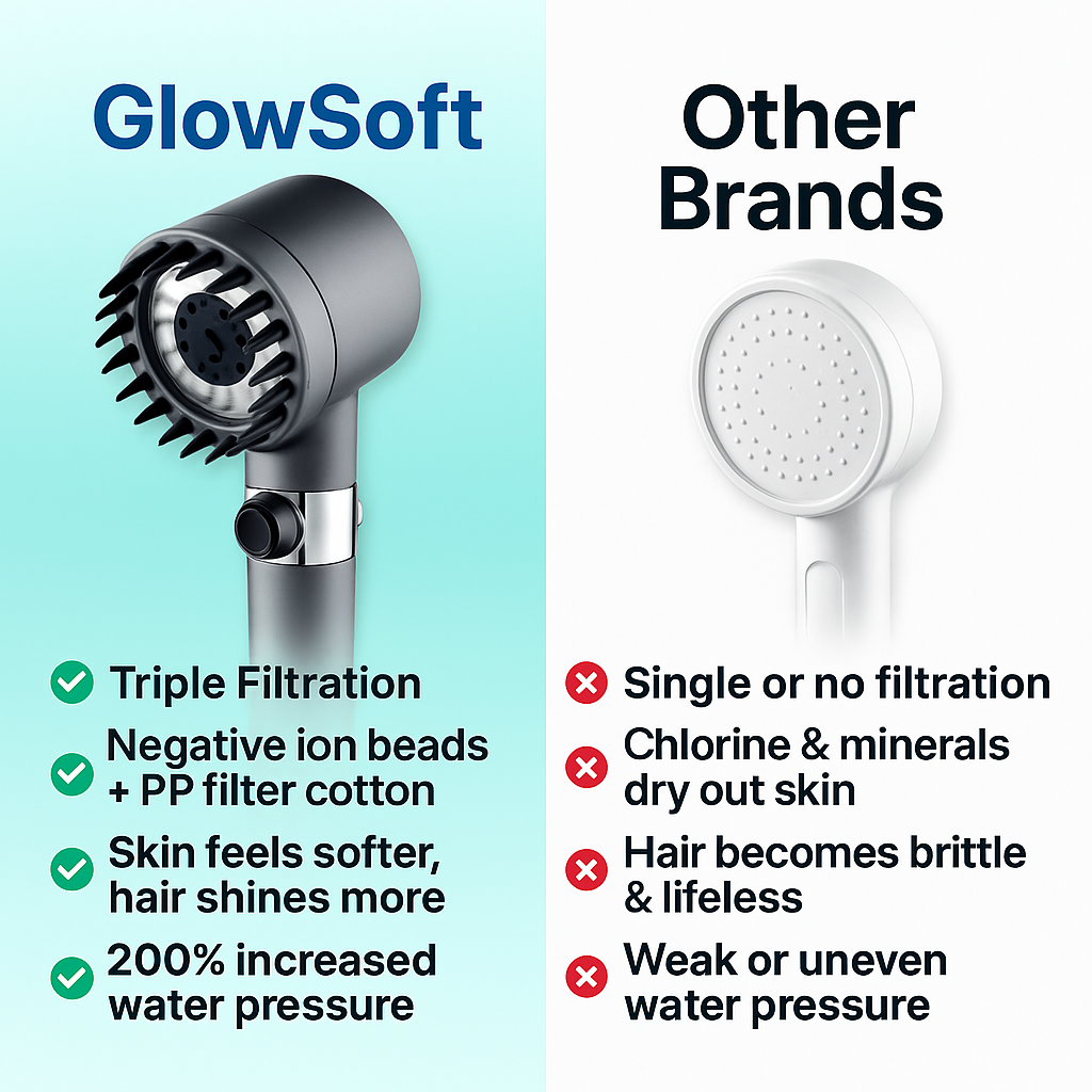 Protect your skin from chloramine damage and hard water buildup with GlowSoft