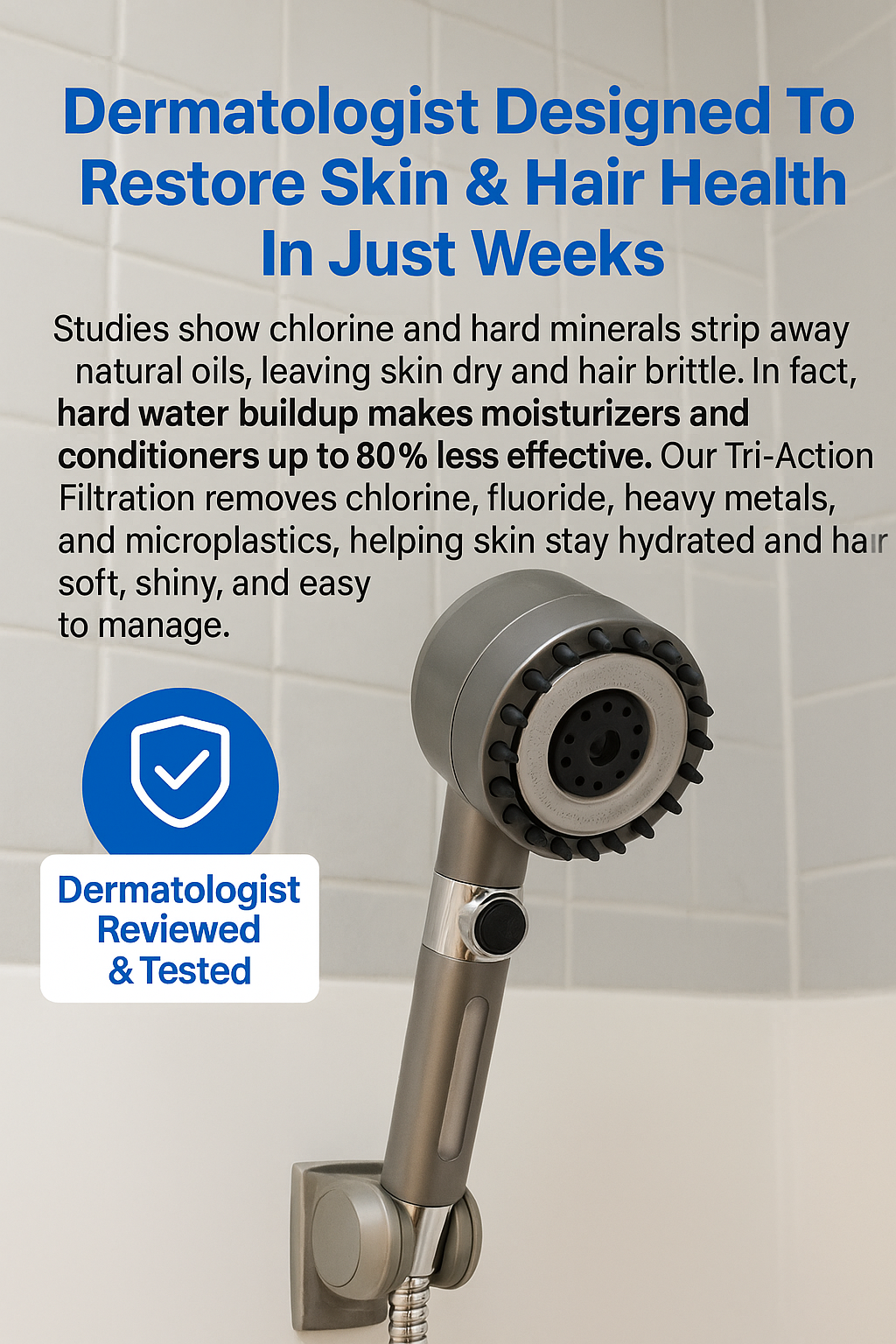 Protect your skin from chloramine damage and hard water buildup with GlowSoft