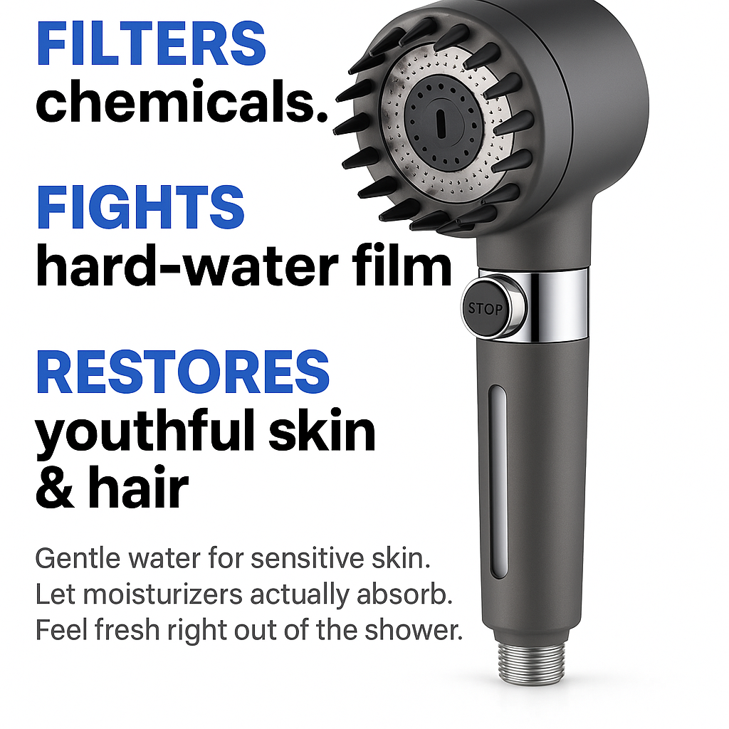 Protect your skin from chloramine damage and hard water buildup with GlowSoft